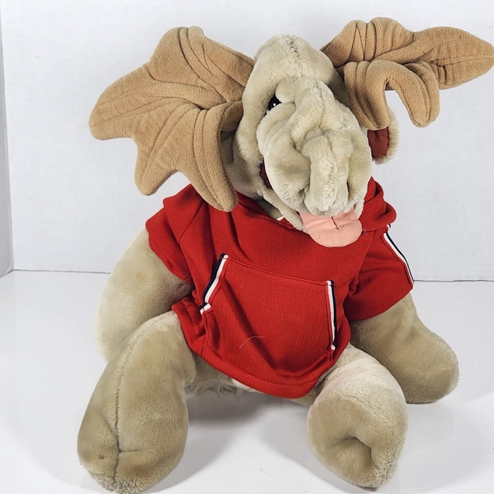 VTG 1982 18" Wrinkles Moose Puppet Moogy | Ganz | Original Clothes | Like New